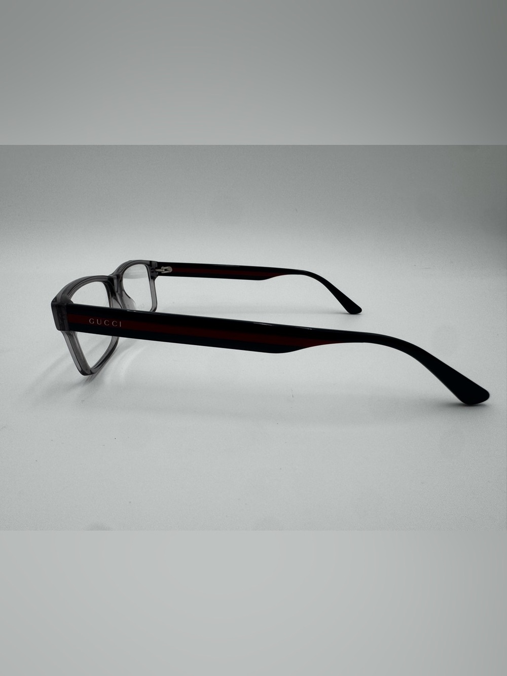 Gucci Smoky Gray Rectangular Eyeglasses - Picture 4 of 8